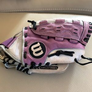 Girls purple softball mit small